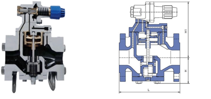 3044永利集团YG43H高灵敏度蒸汽减压阀结构图